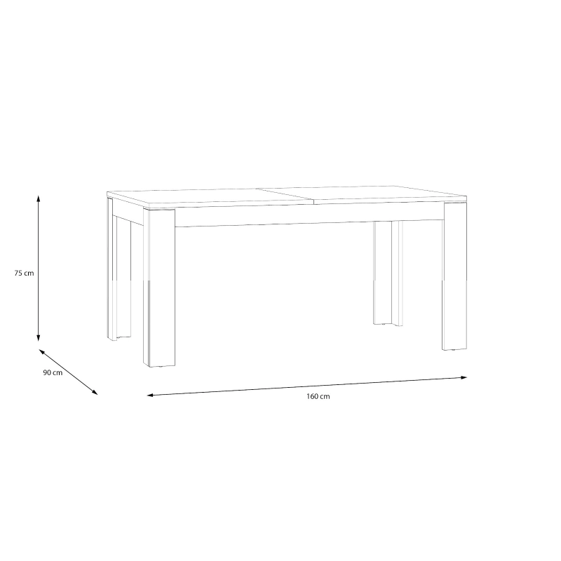 ÁLAMO extendable rectangular table