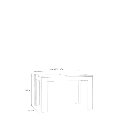 LAUREL extendable rectangular table