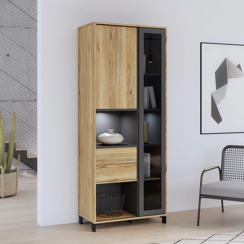 DIOGO tall display cabinet