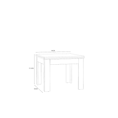 HYDRA Taula menjador extensible 95x95