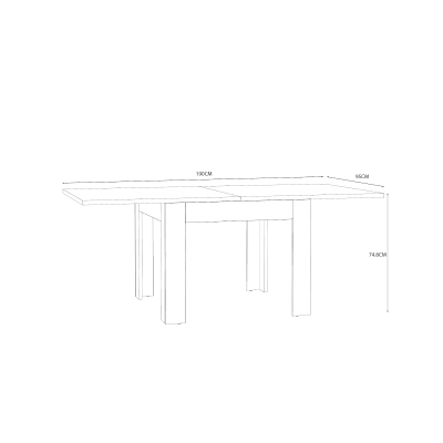 HYDRA Table Extensible Dining 95x95