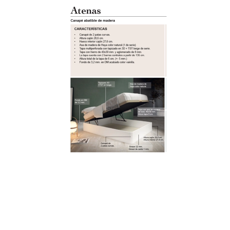 CORFU Plegable Canapé Cambrian 135x190