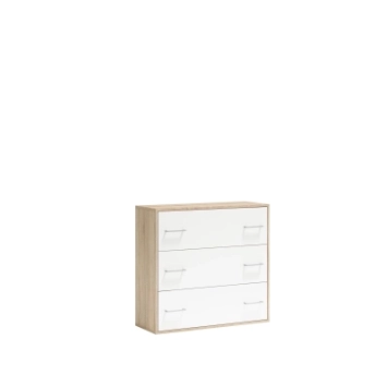 Cómoda BALDER 3 Cajones Roble y Blanco Dormitorio | Barimueble 2