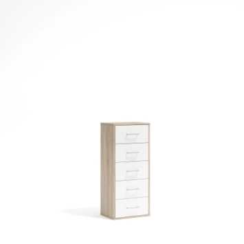 Sifonier MADEIRA Roble y Blanco 5 cajones | Barimueble